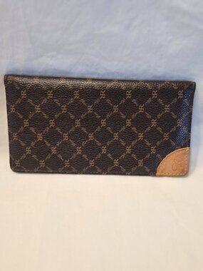 Vintage Rioni Classic Brown Leather Checkbook Cover
